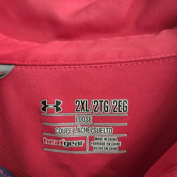 Under Armour Men's Bright Red Polo Shirt - Picture 3 of 5